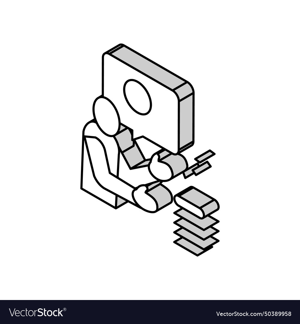 Advertising consumer isometric icon Royalty Free Vector