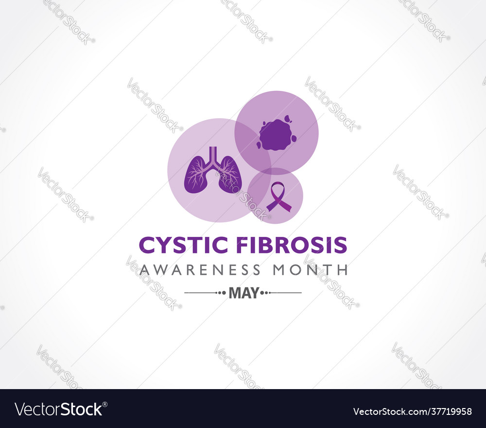 Cystic Fibrosis Awareness Month Observed In May Vector Image