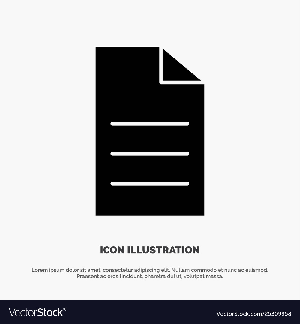 File data user interface solid glyph icon vector image File data user interface solid glyph icon
