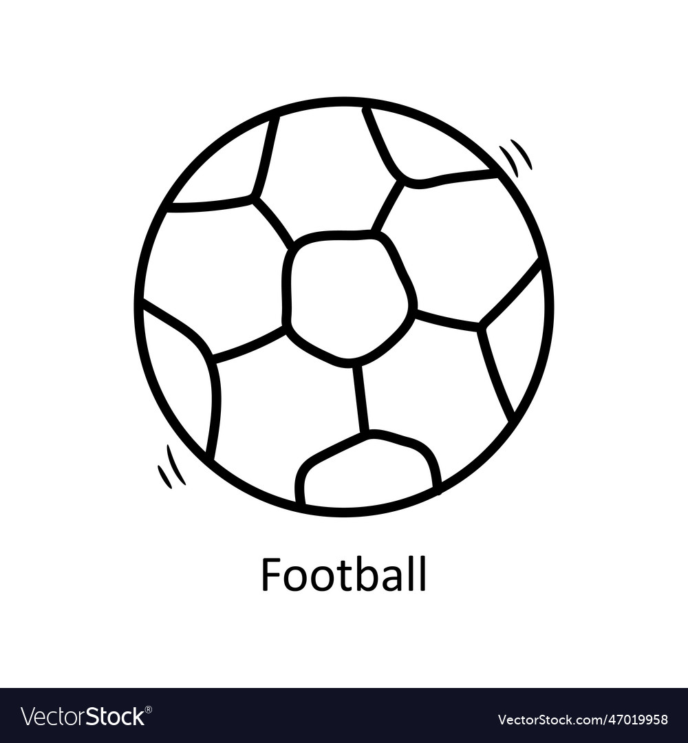 Football outline icon design Royalty Free Vector Image