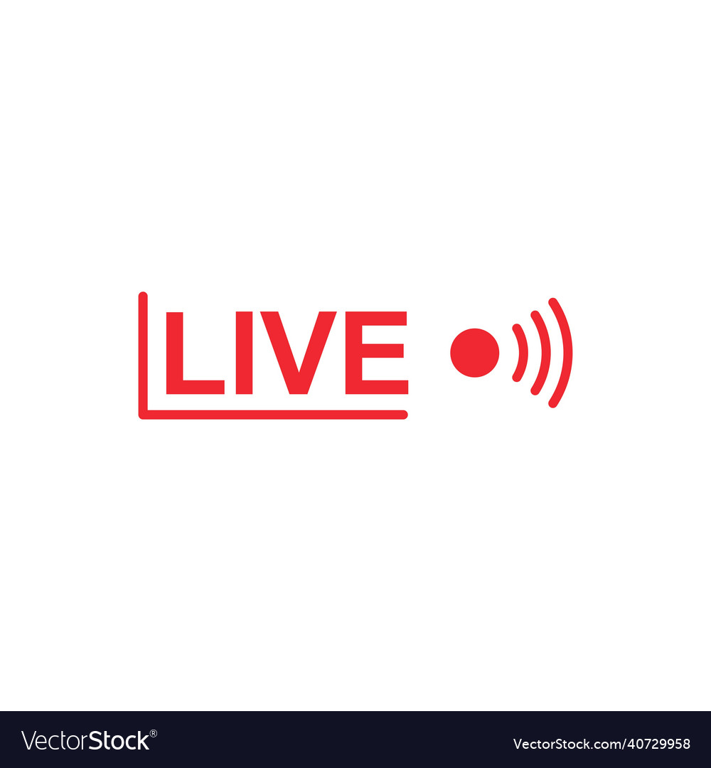 Live streaming icon sign design template Vector Image