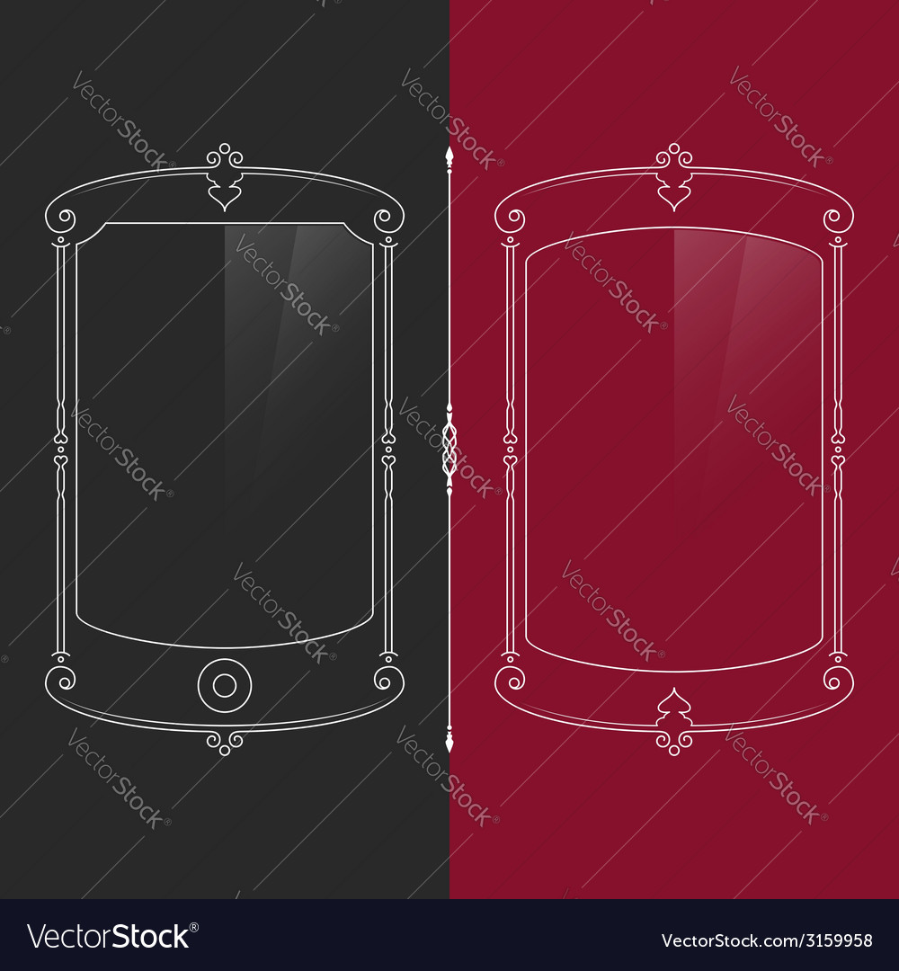 Monogram frame with space for text