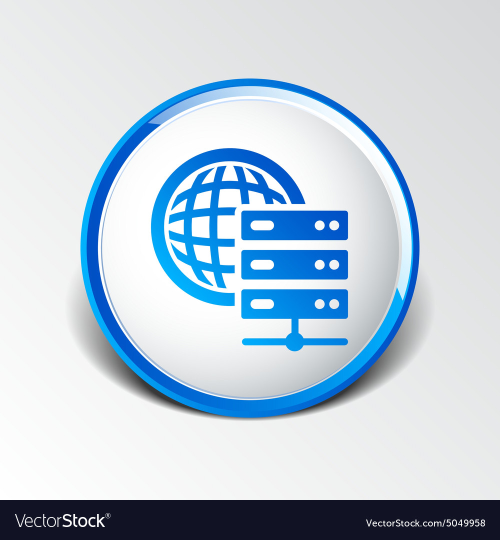 Planet server icon symbol design workstation world