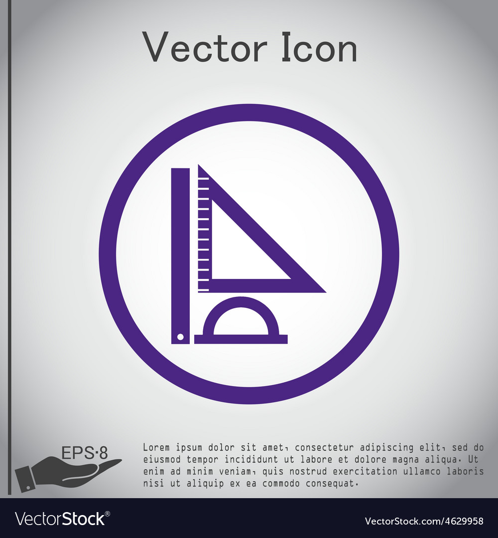 Ruler protractor triangle symbol of geometry