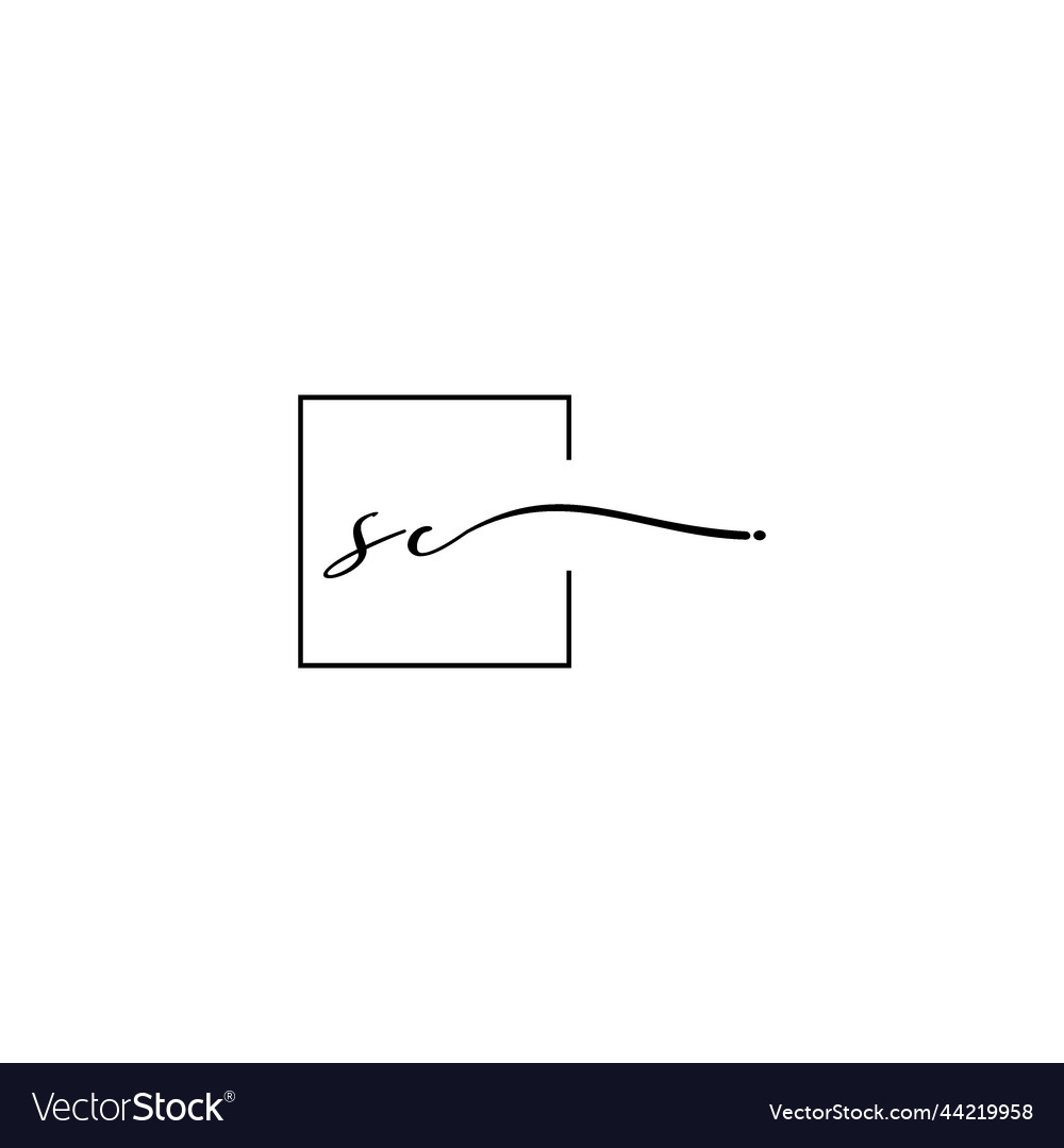 Sc signature square logo initial concept