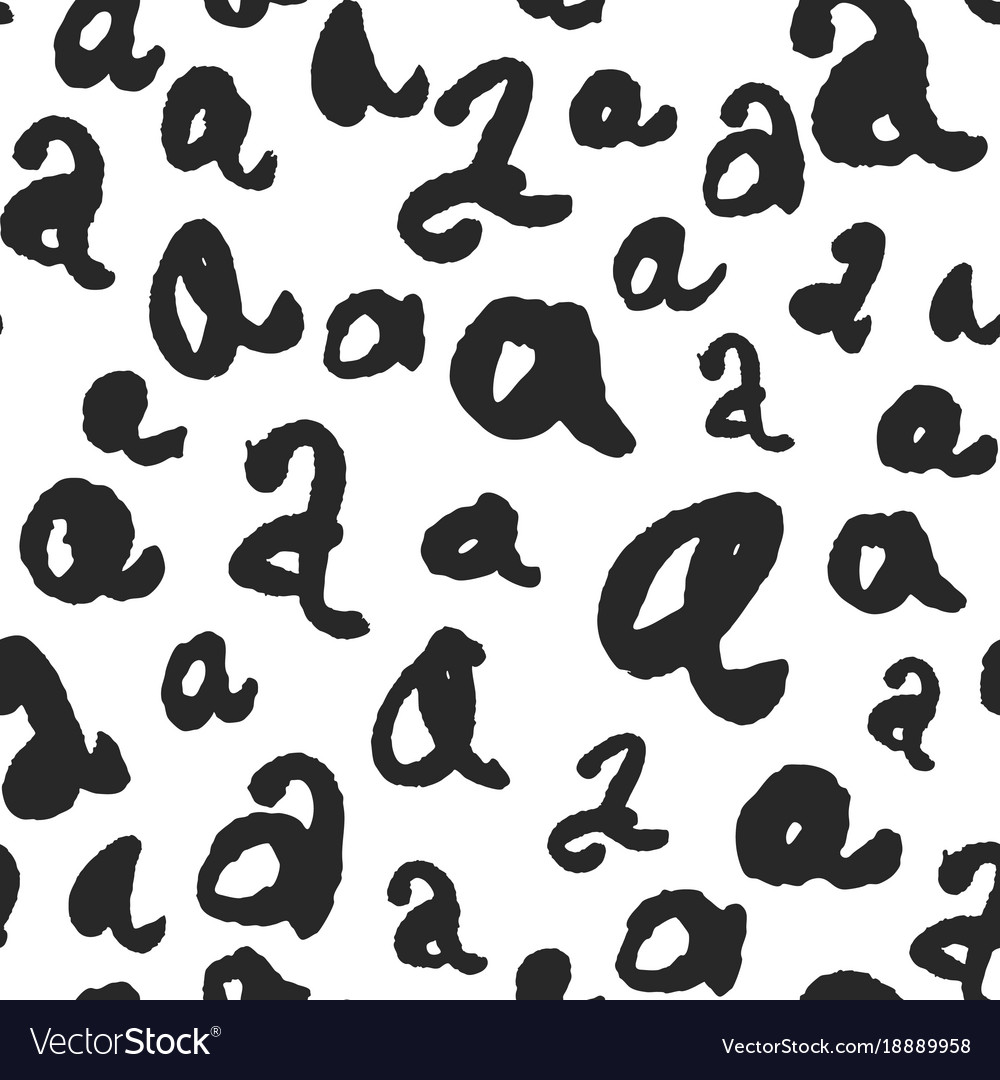 Seamless pattern with calligraphy letters