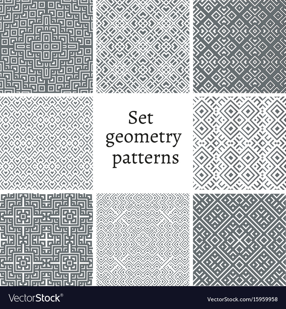 Set of ornamental patterns for textures