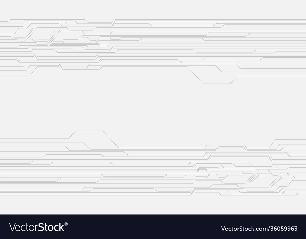 Abstract grey circuit line cyber pattern on white Vector Image Abstract grey circuit line cyber pattern on white
