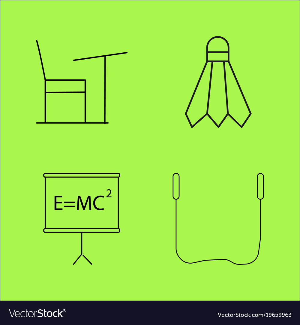 Basic content simple linear outline icon set