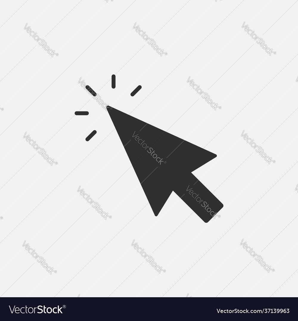 Click icon cursor sign clicking arrow mouse vector image Click icon cursor sign clicking arrow mouse