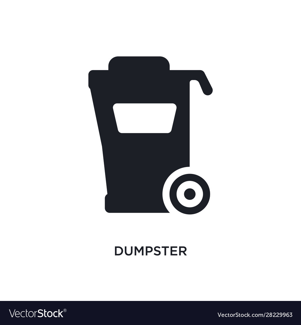 Dumpster isolated icon simple element from