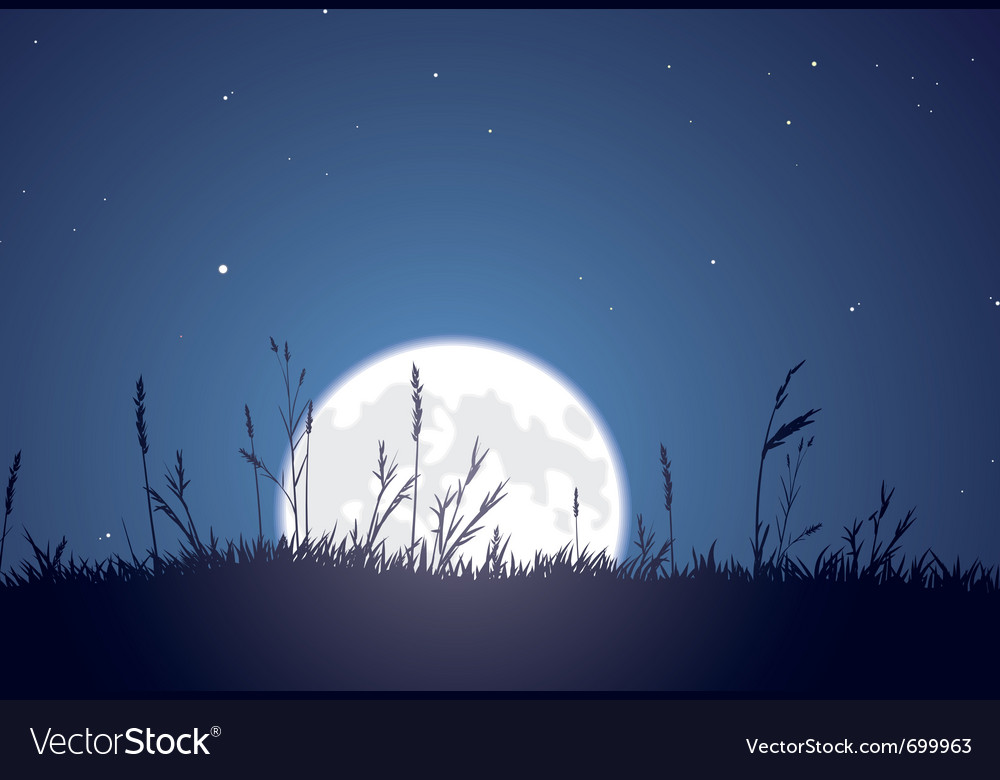 Grassy moonrise