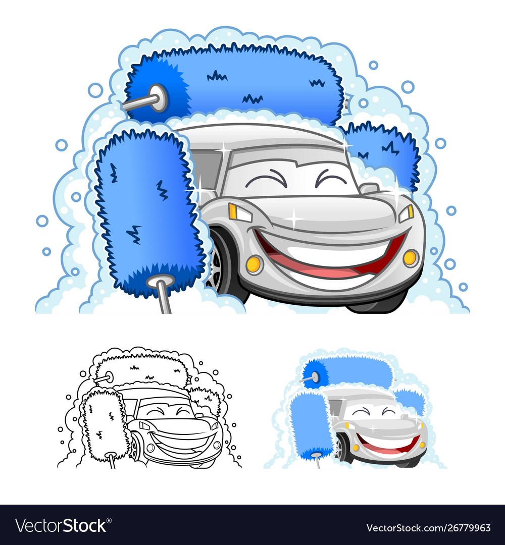 Happy car cartoon character design Royalty Free Vector Image Happy car cartoon character design Royalty Free Vector Image
