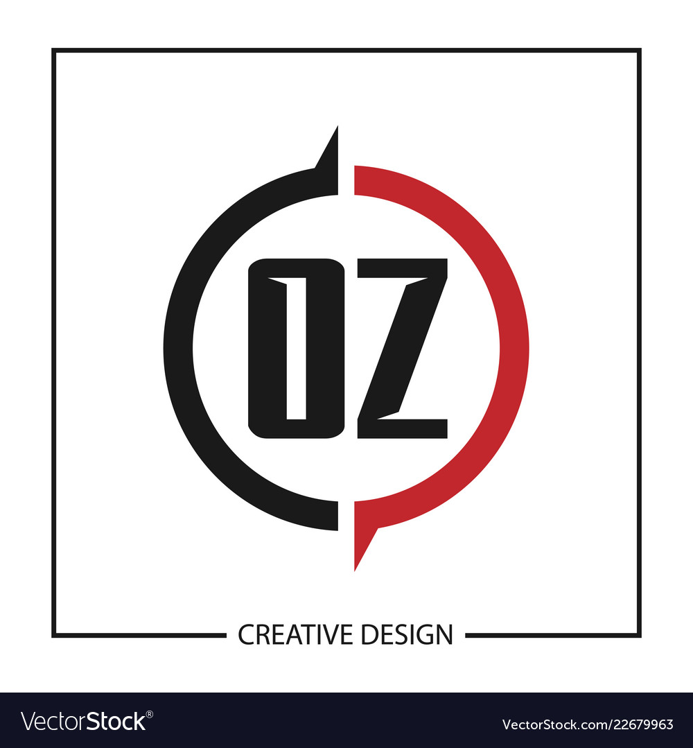 Initial letter oz logo template design Royalty Free Vector