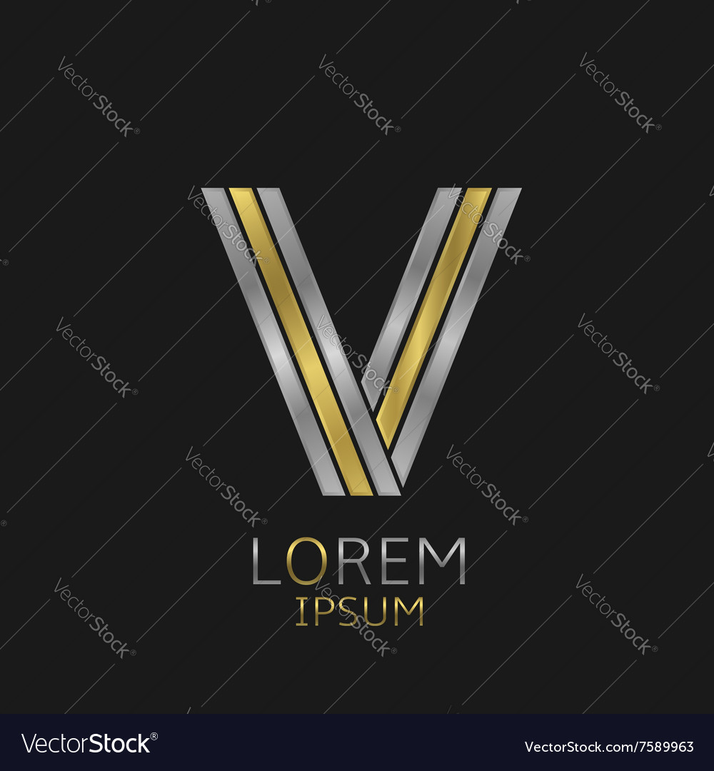 Letter v logo Royalty Free Vector Image - VectorStock