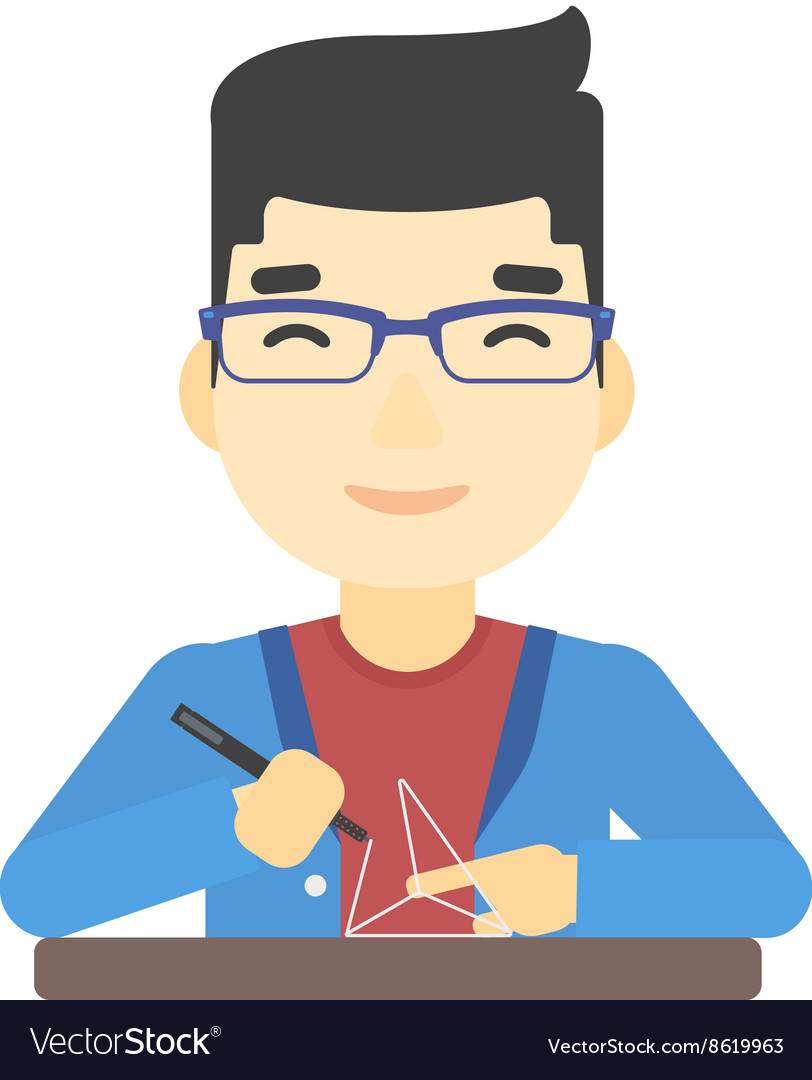 Man using three d pen