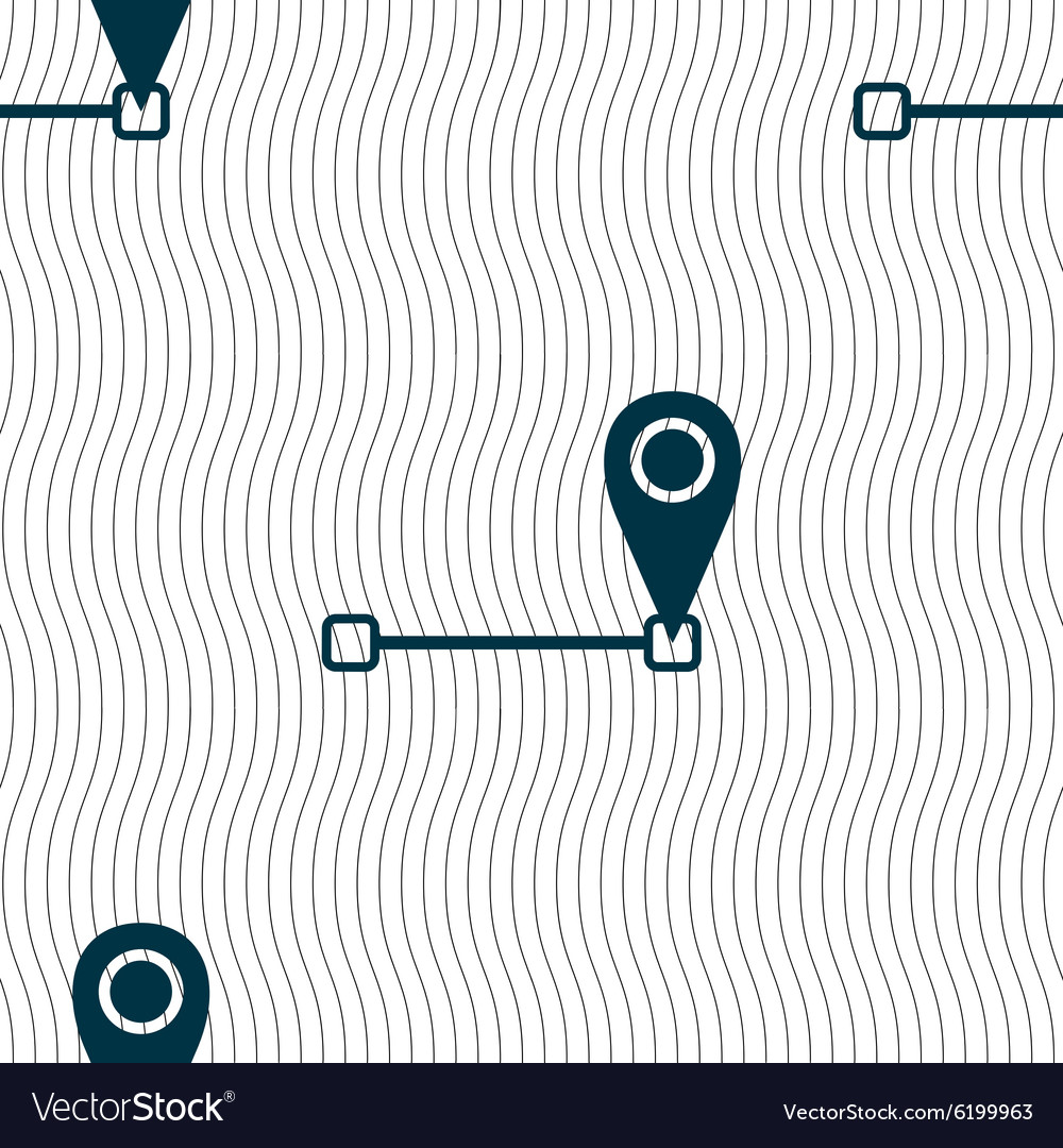 Map pointer icon sign seamless pattern