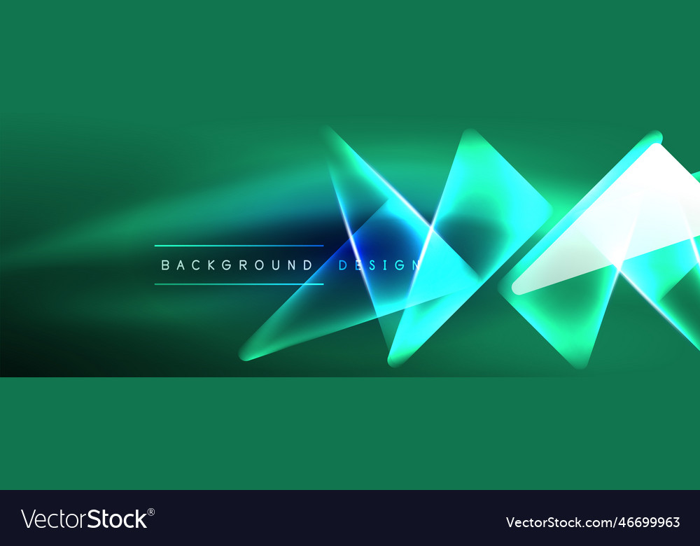 Neon lights hacking geometric background virtual vector image Neon lights hacking geometric background virtual