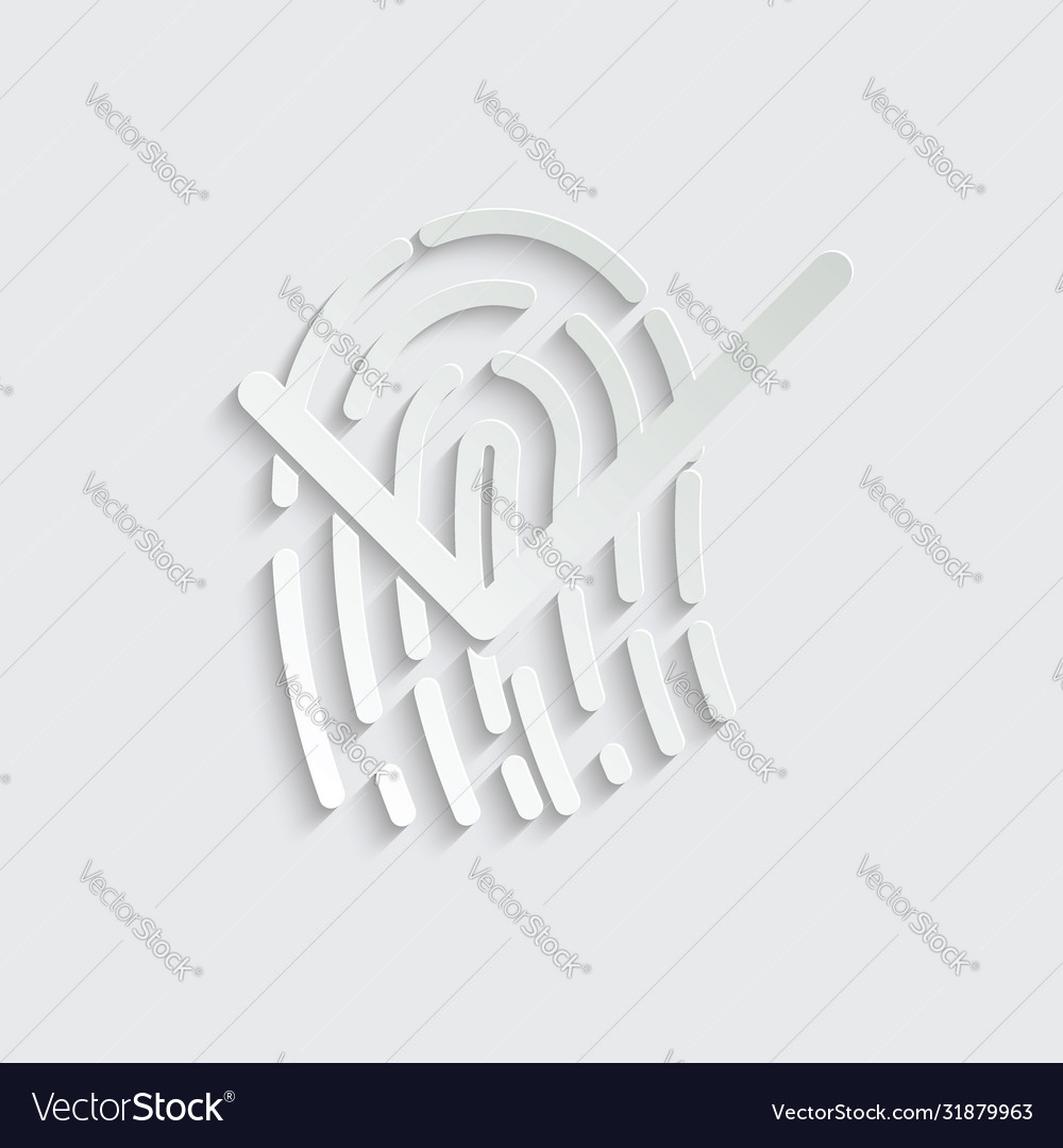 Paper fingerprint icon and checklist