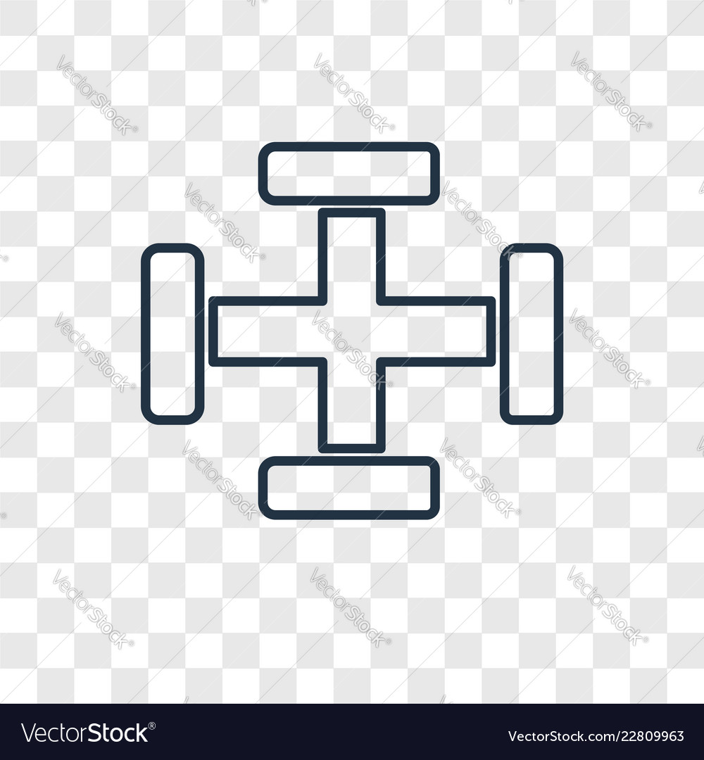 Pipe concept linear icon isolated on transparent vector image Pipe concept linear icon isolated on transparent