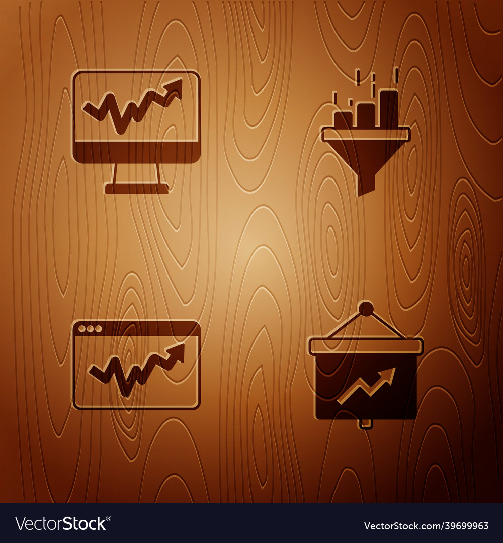 Set board with graph monitor chart