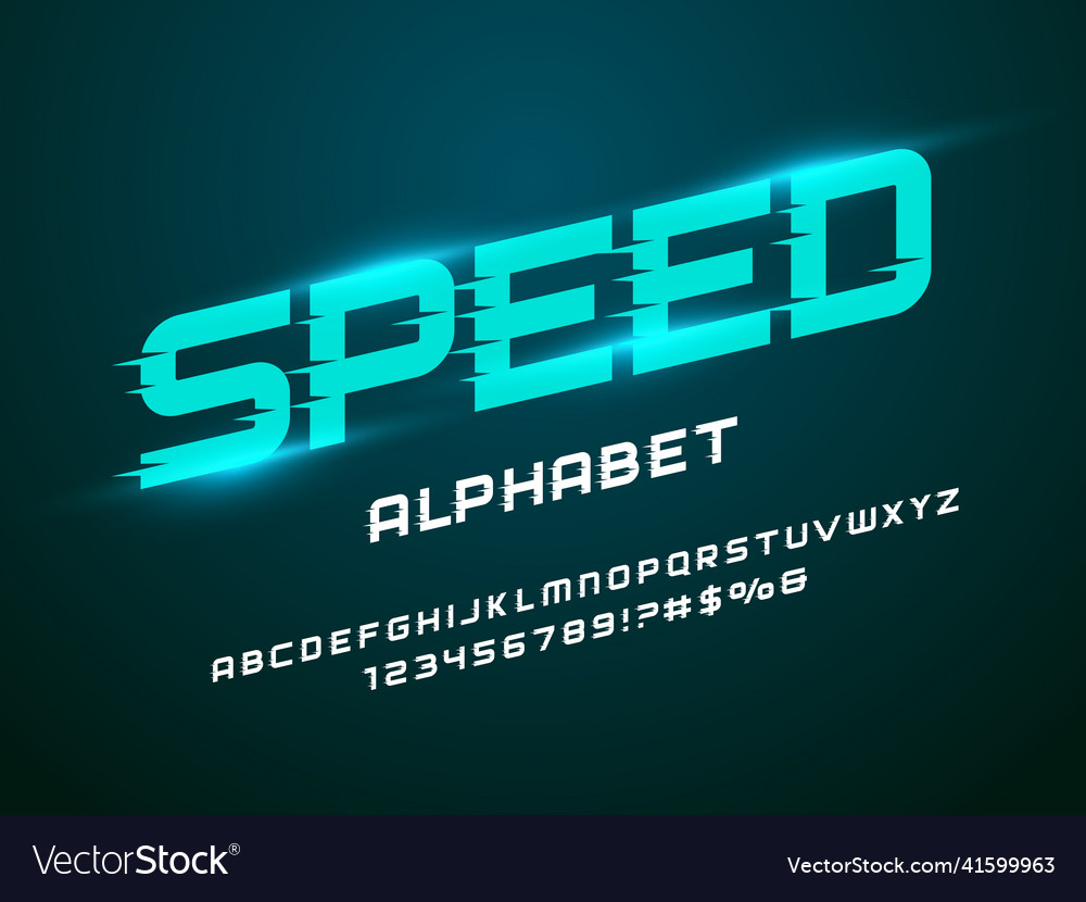 Speed font Royalty Free Vector Image VectorStock Speed font Royalty Free Vector Image VectorStock