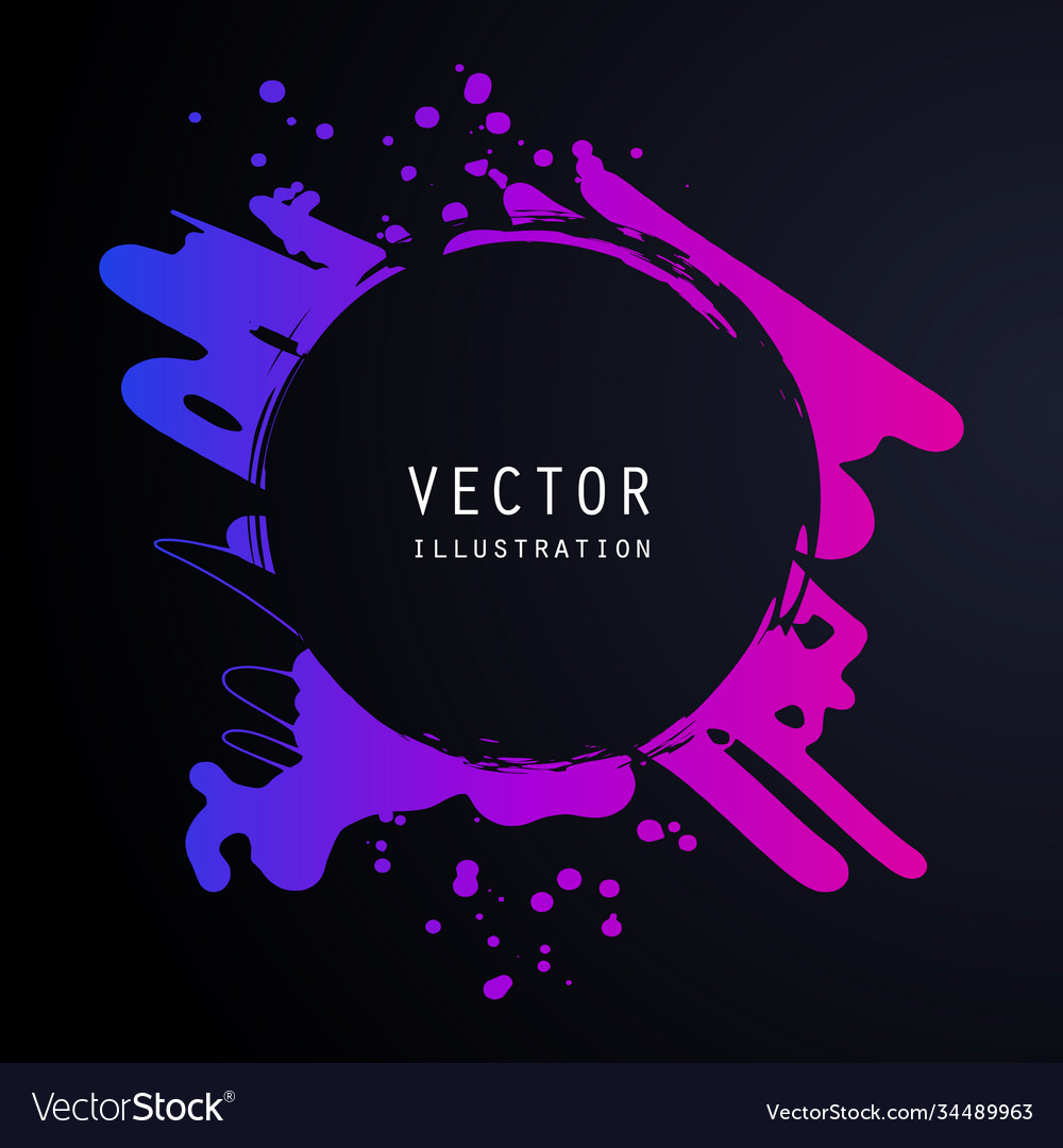 Splats splashes and blobs gradient ink paint vector image Splats splashes and blobs gradient ink paint