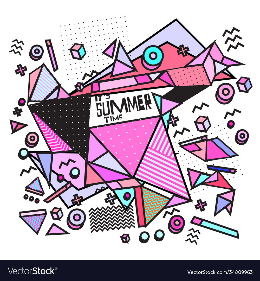 Triangle geometric forms for summer events