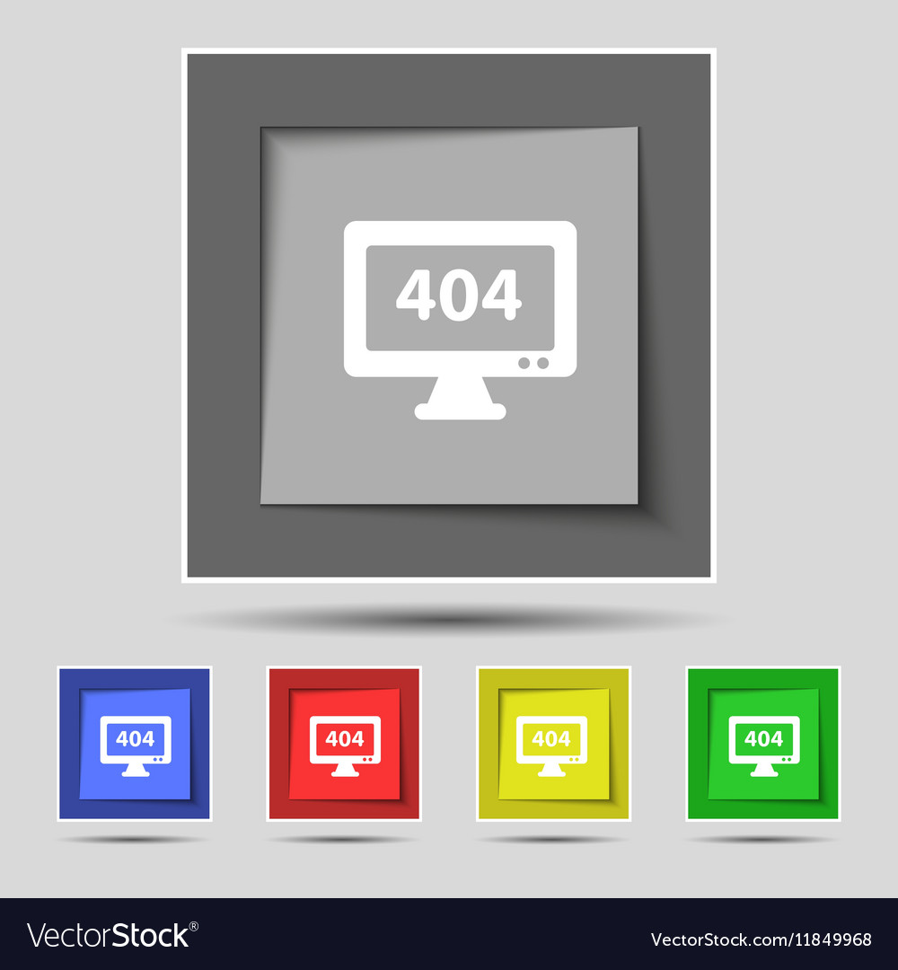 404 not found error icon sign on original five