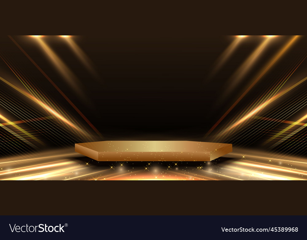 Abstract elegant gold diagonal glowing with 3d vector image Abstract elegant gold diagonal glowing with 3d