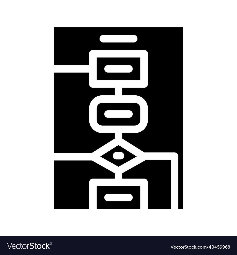Algorithm software data science glyph icon vector image Algorithm software data science glyph icon