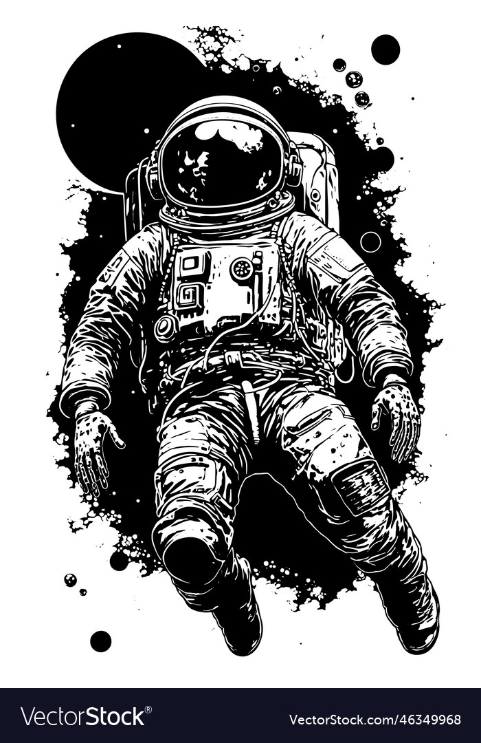 An astronaut in space vector image An astronaut in space