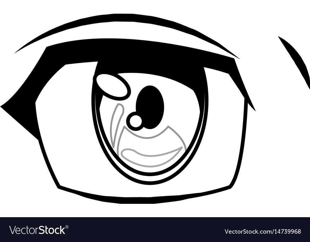 Anime eye manga comic expression image Royalty Free Vector