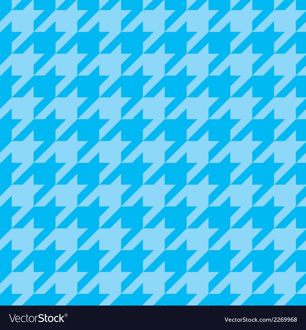 Blue Houndstooth Pattern Tile