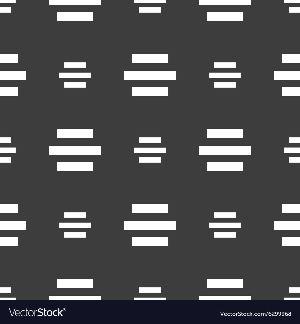 Center alignment icon sign seamless pattern