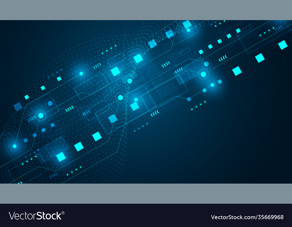 Circuit technology background vector image Circuit technology background