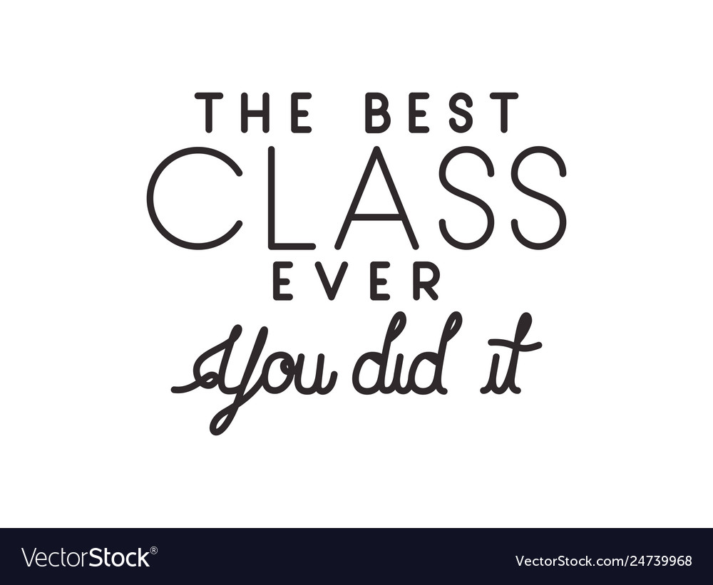 Class year hand made font Vector Image Class year hand made font
