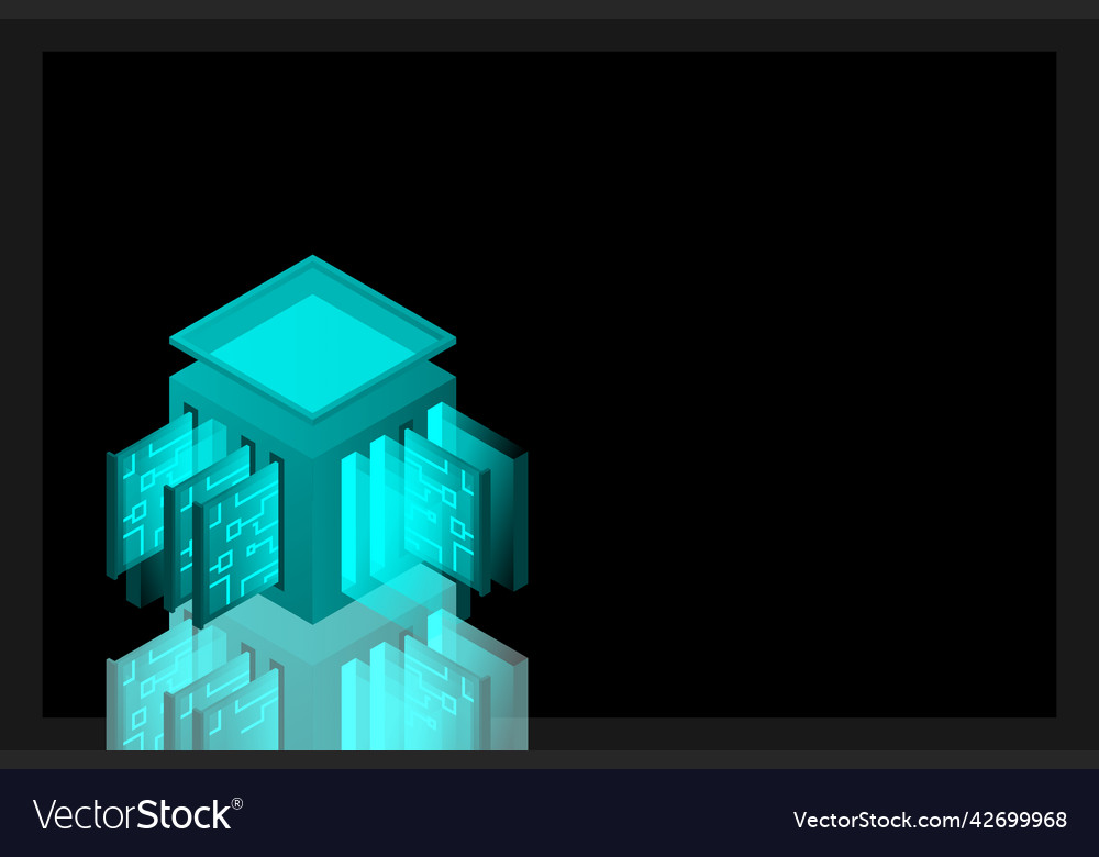 Data center isometric icon database and cloud Vector Image Data center isometric icon database and cloud