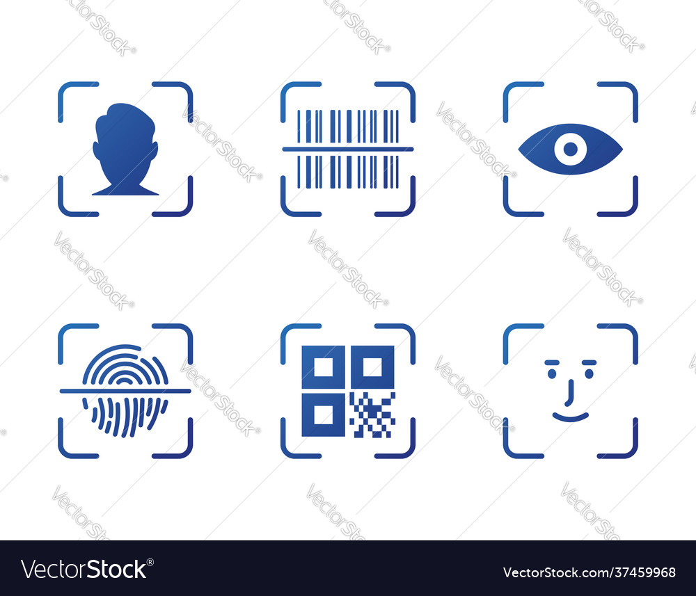 face id scanner logo with check mark Stock Vector Image & Art - Alamy