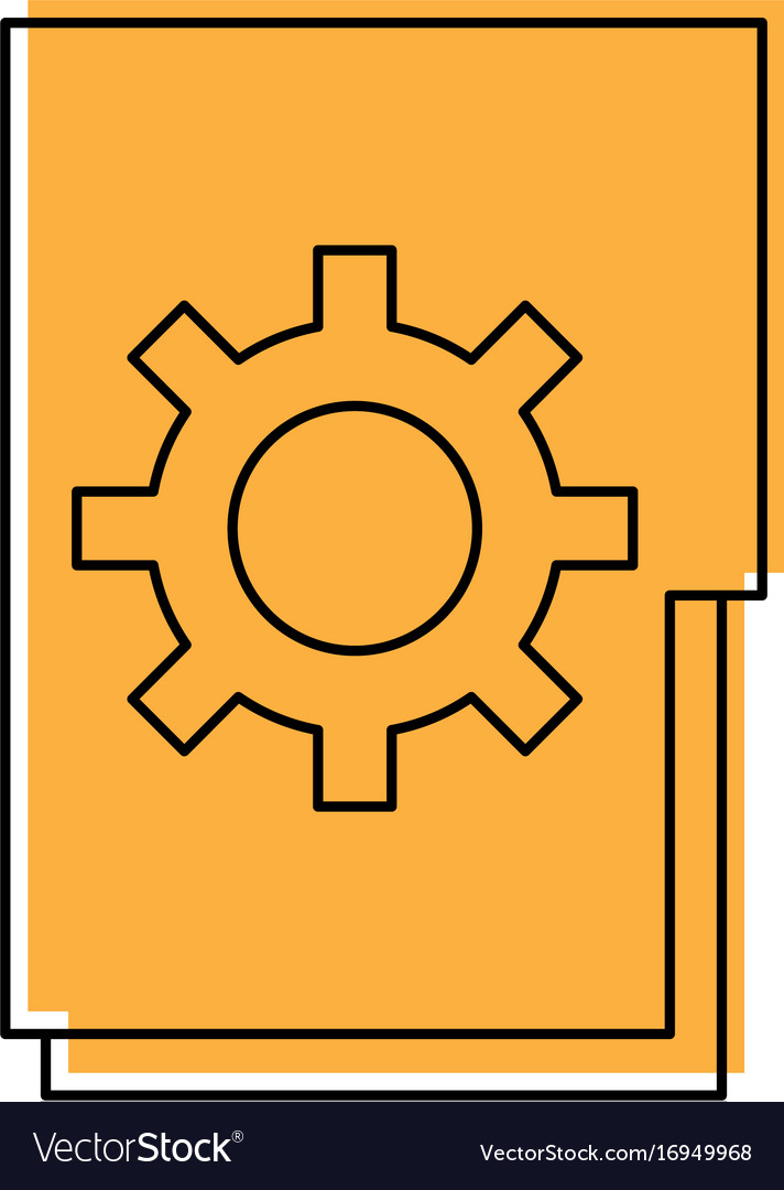 Folder document with gear