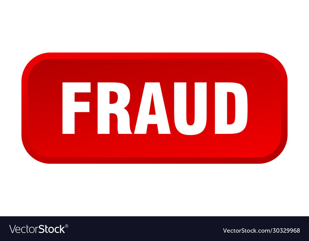 Fraud button square 3d push