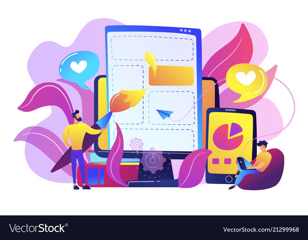 Front end development it concept vector image Front end development it concept