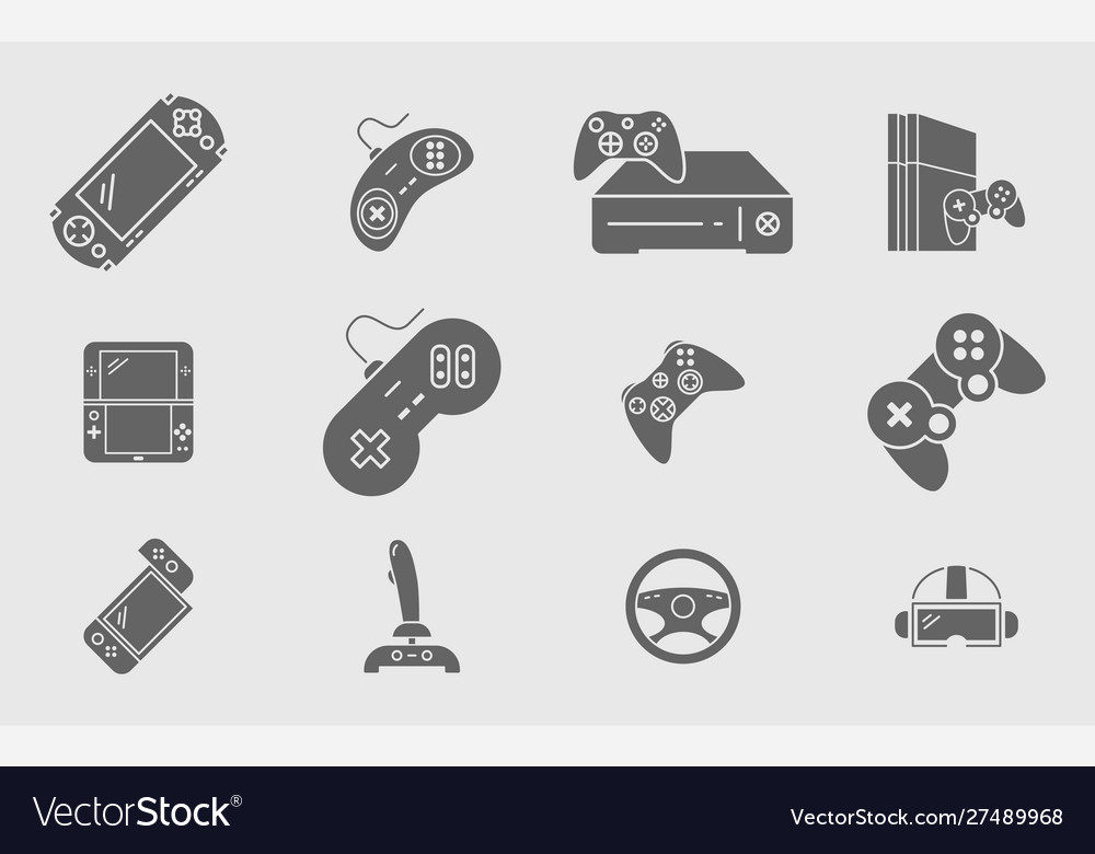 Gamepad-game-console-05 vector image Gamepad-game-console-05
