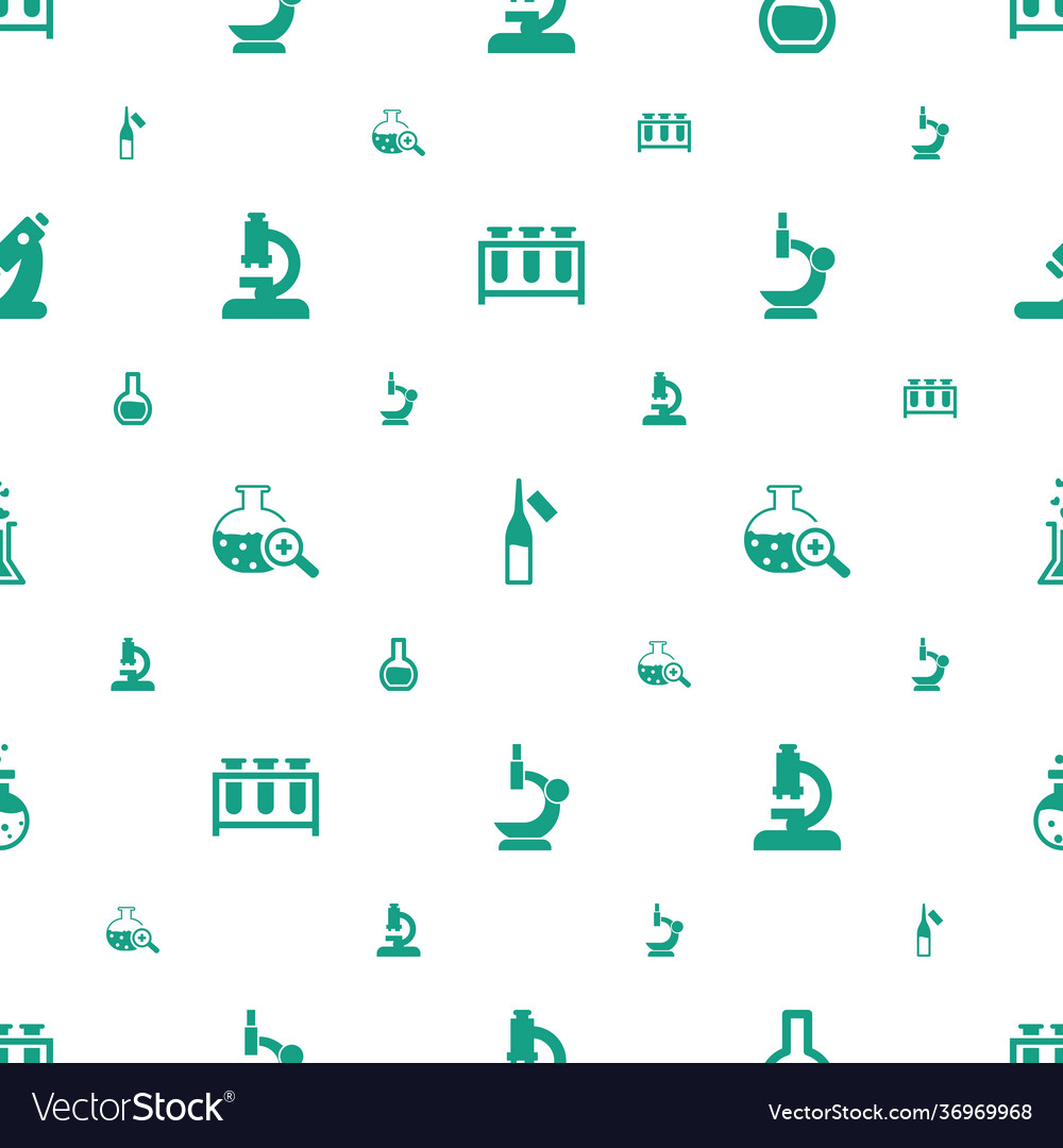 Lab icons pattern seamless white background