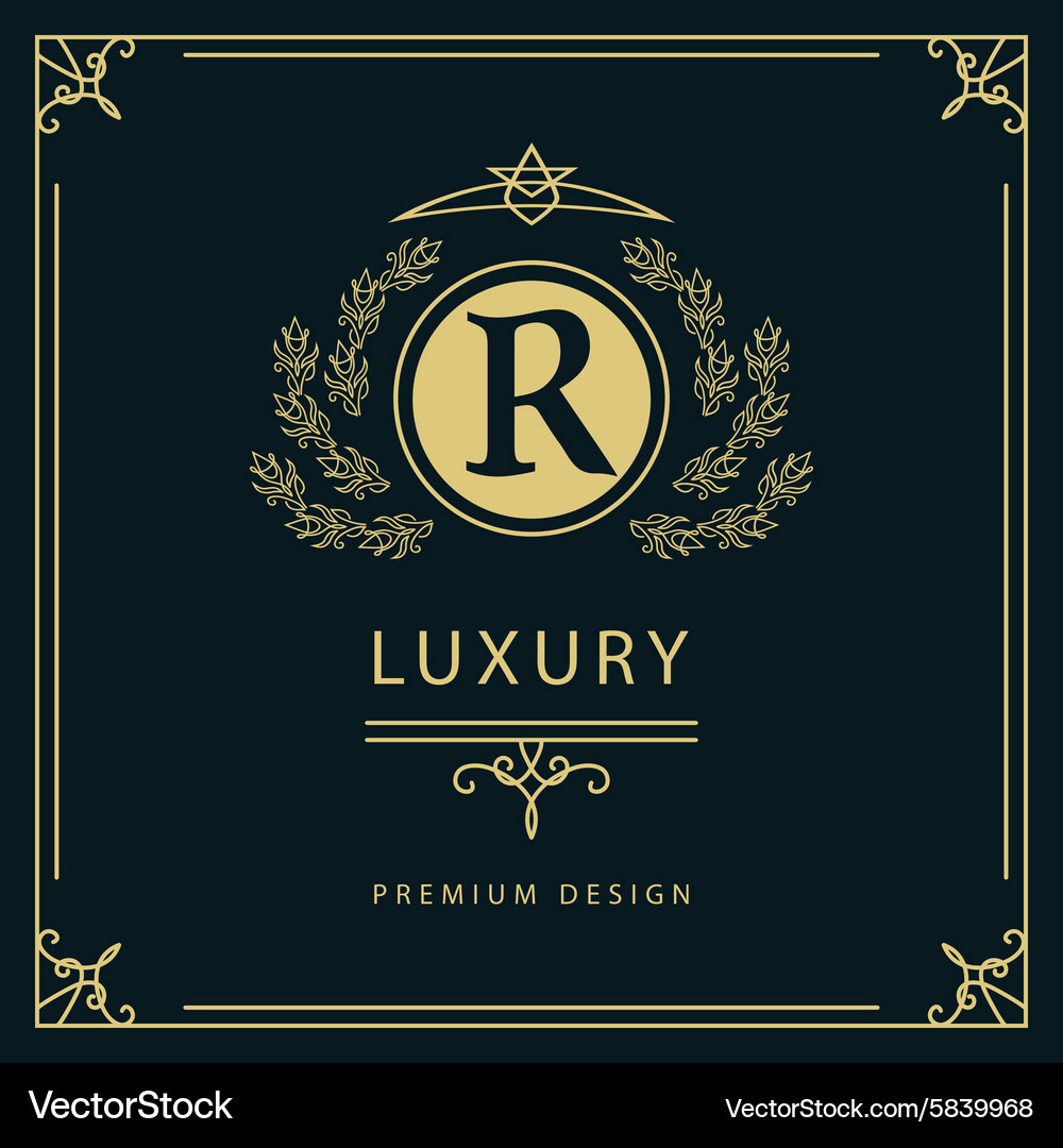 Monogram design elements graceful template Vector Image