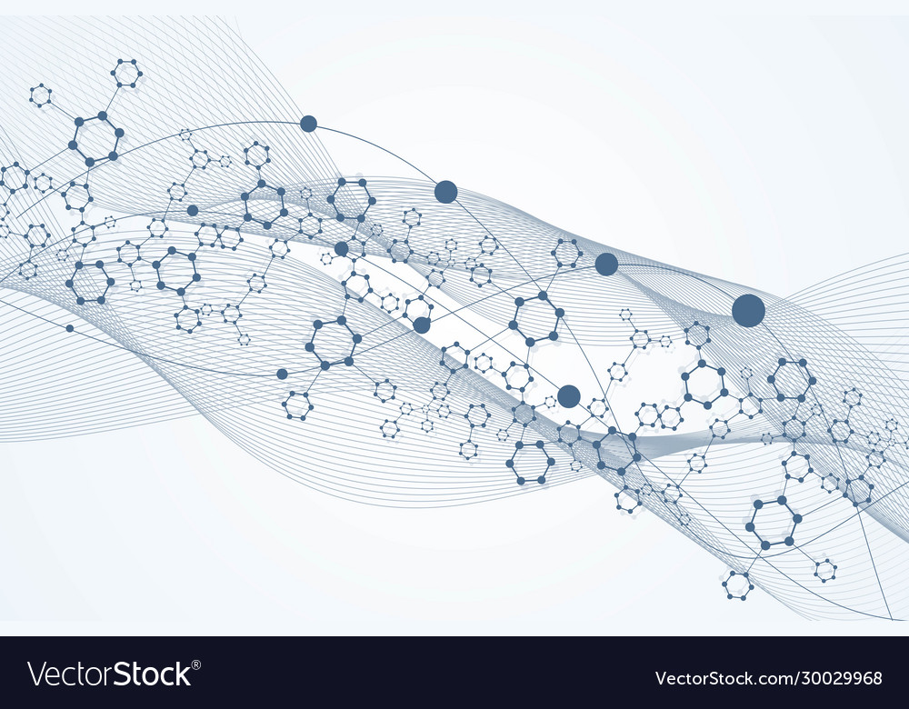 Science network pattern connecting lines and dots vector image Science network pattern connecting lines and dots