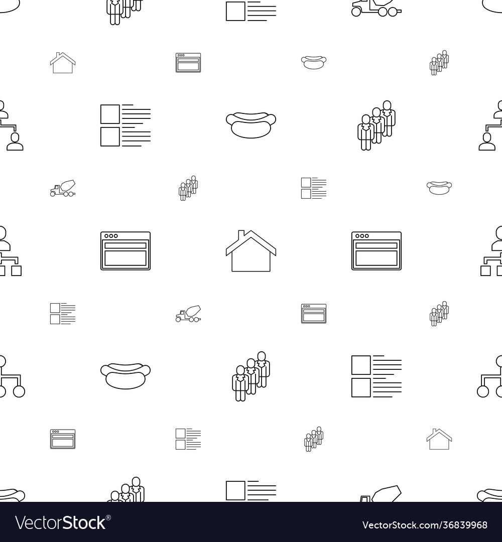 Site icons pattern seamless white background Vector Image Site icons pattern seamless white background