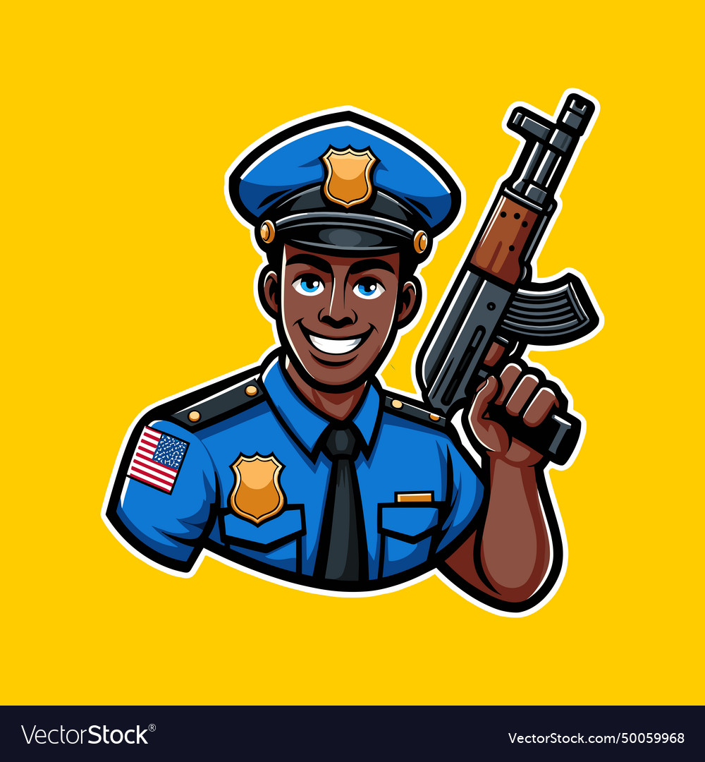 Smile police Royalty Free Vector Image - VectorStock