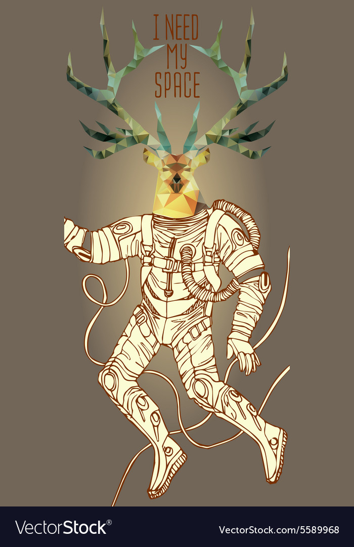Space concept with astronaut