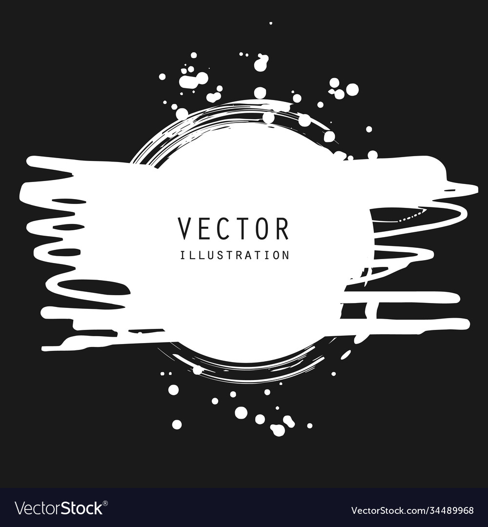 Splats splashes and blobs white ink paint vector image Splats splashes and blobs white ink paint